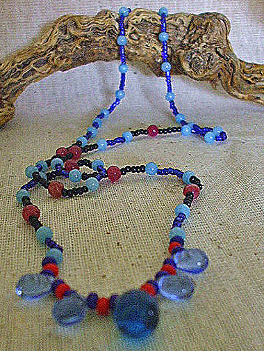 Rain Drops on Roses necklace and earring set big