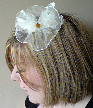 Ivory Large Flower comb big