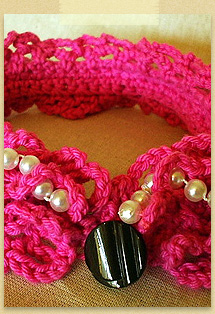 Pink Pagoda Ruff by Naomi Pine
