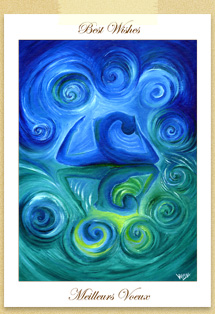 Cosmic Balance postcard by Vishni Ramma